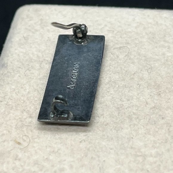 F.A. Herman Vintage Windmill and Sailboat Sterling and Enamel Brooch Signed - Picture 4 of 6